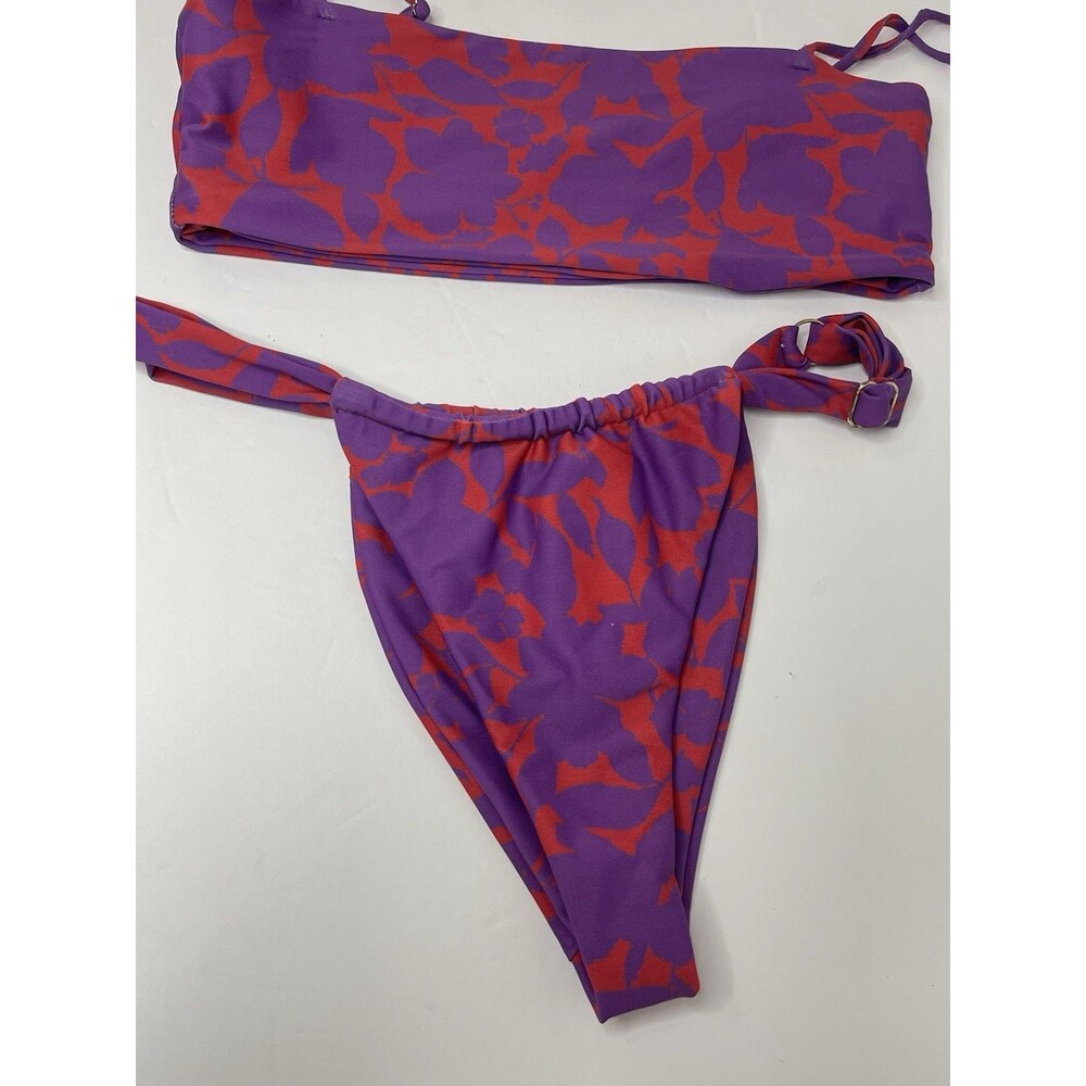 Skatie Purple and Red Abstract Print Bikini - Picture 2 of 9